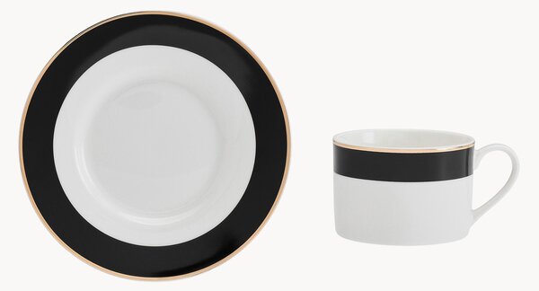 Sada šálků na čaj's podšálky Luxe, 2 díly