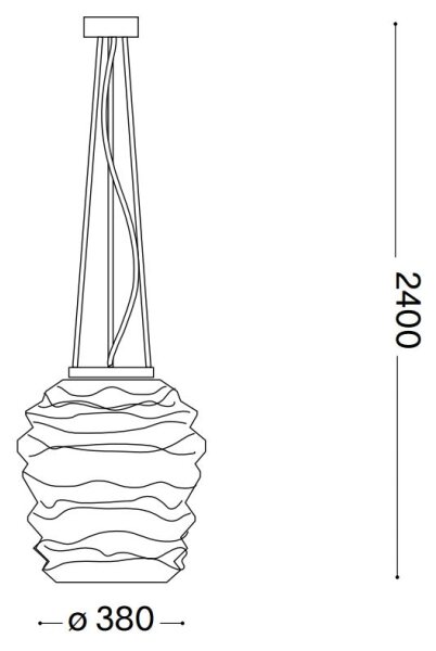 Ideal Lux - Lustr na lanku KARMA 1xE27/60W/230V pr. 38 cm bílá