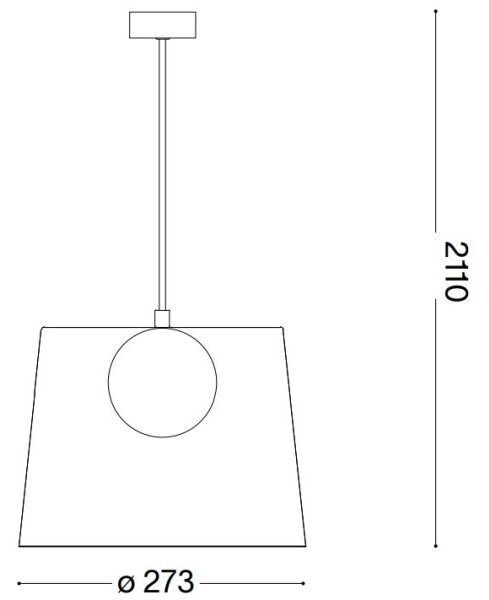 Ideal Lux - LED Lustr na lanku FADE 1xG9/3W/230V pr. 27,3 cm měď/kouřová