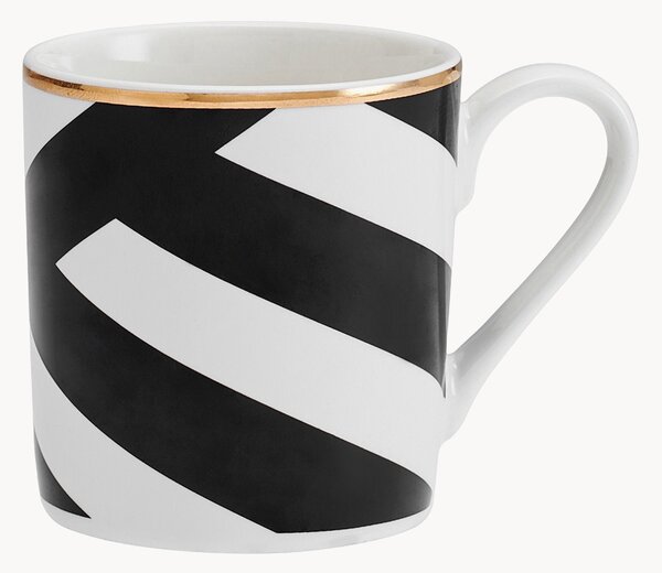 Sada šálků na espresso's podšálky Luxe Deco, 4 díly