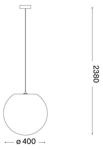 Ideal Lux - Lustr na lanku CARTA 1xE27/25W/230V pr. 40 cm bílá