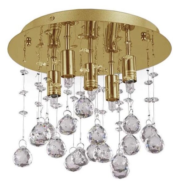 Ideal Lux - LED Kř. stropní svítidlo MOONLIGHT 5xG9/3W/230V pr. 26 cm zlatá