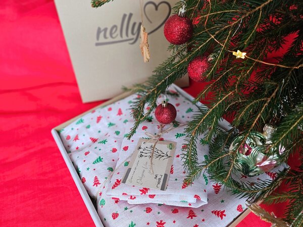 Nelly LEN Super soft - Vánoční stromek povlak na přikrývku Rozměr: 100/135 CM