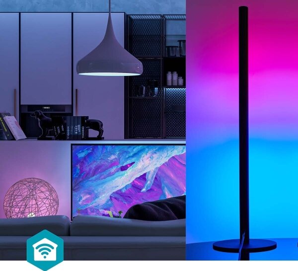 Nedis WIFILD10RGBW-SADA 2xLED RGBIC Stm. stolní lampa LED/36W/230V 2700-6500K+DO