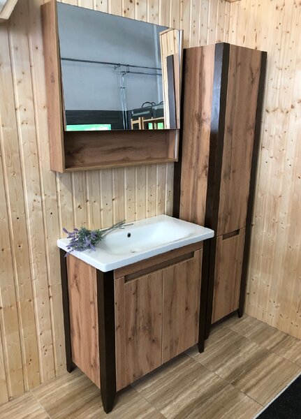 Lavedo Queen 90 Wotan Oak koupelnová skříňka s umyvadlem