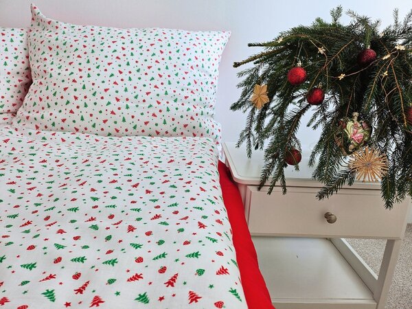 Nelly LEN Super soft - Vánoční stromek povlak na přikrývku Rozměr: 100/135 CM