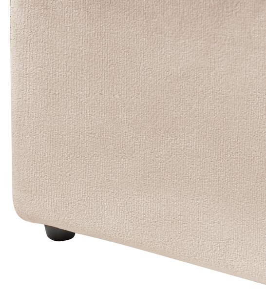 Postel s úložným prostorem Umělý samet DREUX 180 x 200 cm Taupe