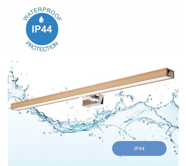 Brilagi-LED Koupelnové osvětlení zrcadla WOODY MIRROR LED/15W/230V IP44 dub/chro