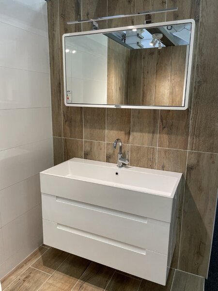 Lavedo Toscana White 100 zrcadlová skříňka do koupelny s LED osvětlením