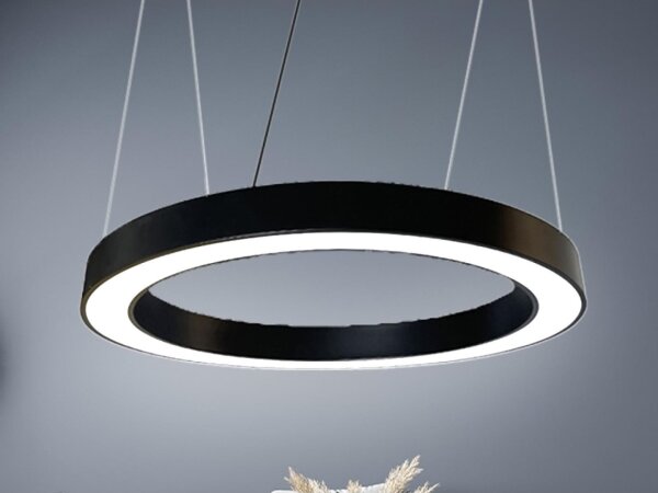 LED Lustr na lanku LED/50W/230V 4000K pr. 100 cm černá