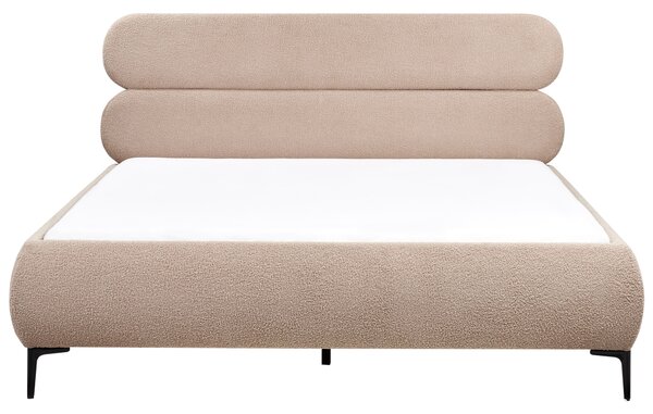 Postel Buklé LESSAY 180 x 200 cm Taupe