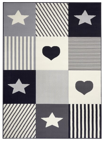 Hanse Home Collection koberce POŠKOZENÝ-Dětský koberec Adventures 104572 Dark-grey/cream - 160x220 cm