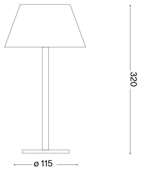Ideal Lux - LED Stmívatelná dotyková lampa PURE LED/1,5W/3,7V CRI 90 IP54 hnědá