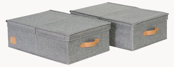 Sada úložných boxů s víkem Premium, 2 díly