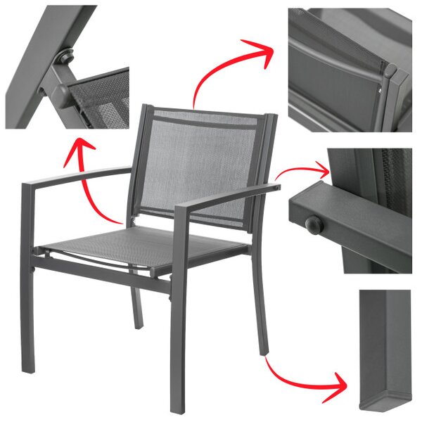 Set zahradního nábytku PLATINUM šedý