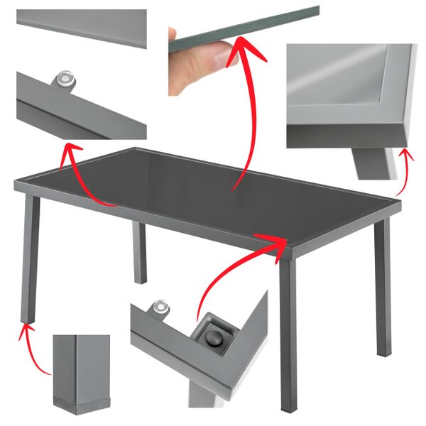Set zahradního nábytku PLATINUM šedý