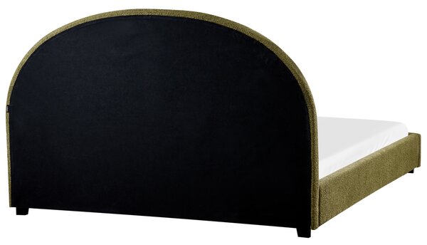 Postel Buklé VAUCLUSE 160 x 200 cm Olivově zelená