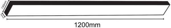 LED Stropní svítidlo LED/32W/230V 4000K 120x13 cm černá