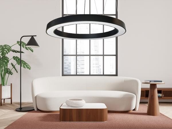 LED Lustr na lanku LED/60W/230V 4000K pr. 120 cm černá