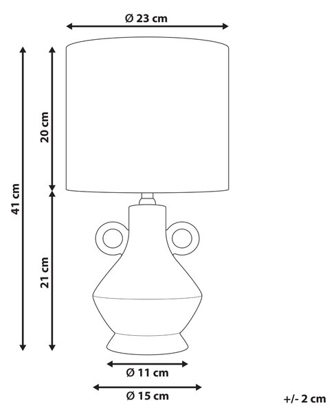 Stolní lampa KERULEN Keramika Béžová