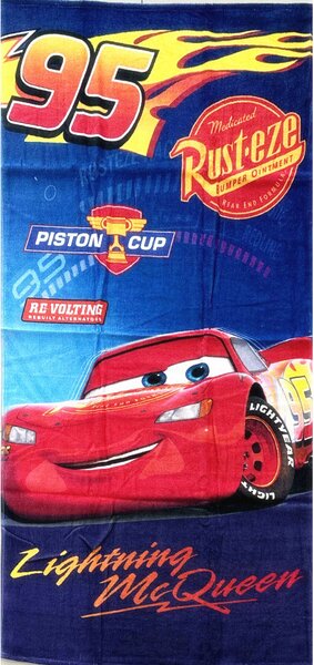 Bavlissimo Plážová osuška Cars - Blesk McQueen 70 x 140 cm