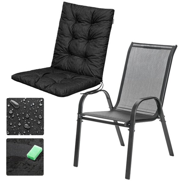 Set dvou zahradních židlí SHIRLEY černý / antracitový