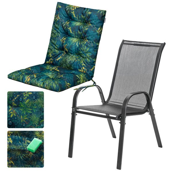 Set dvou zahradních židlí SHIRLEY 3D černý / zelený