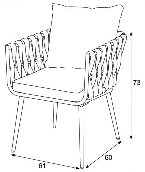 Zahradní židle šedá AZC-1105 GREY
