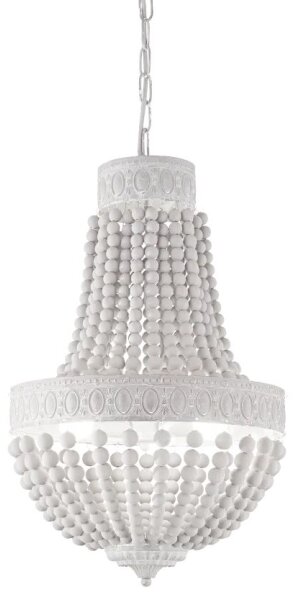 Ideal Lux - Lustr na řetězu MONET 6xE14/40W/230V pr. 50 cm konopí/bílá