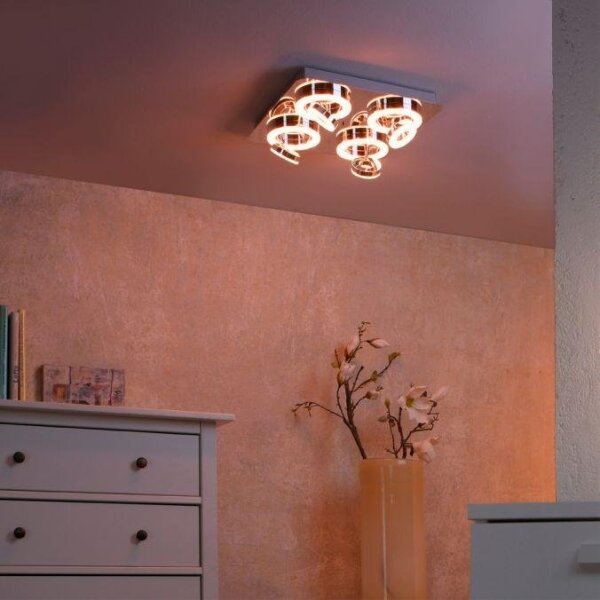JUST LIGHT. 14662-17 - LED RGBW Stm. bodové svítidlo TIM 4xLED/5,9/230V + DO