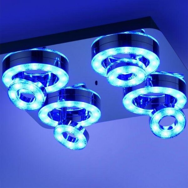 JUST LIGHT. 14662-17 - LED RGBW Stm. bodové svítidlo TIM 4xLED/5,9/230V + DO