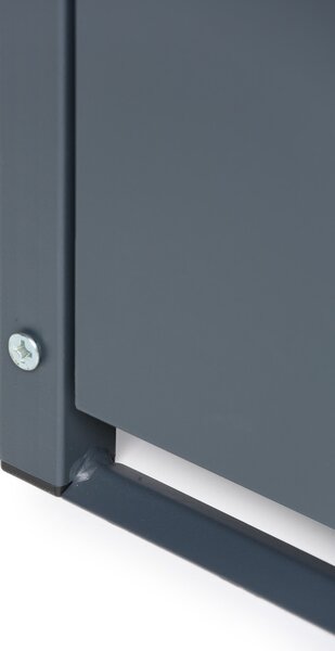 Přístřešek na popelnici do objemu 240 l, 123,5 x 67 x 77,3 cm, šedá