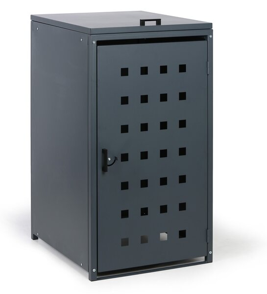 Přístřešek na popelnici do objemu 240 l, 123,5 x 67 x 77,3 cm, šedá
