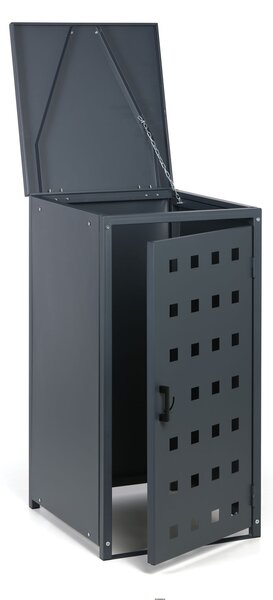 Přístřešek na popelnici do objemu 120 l, 114 x 57 x 62,3 cm, šedá