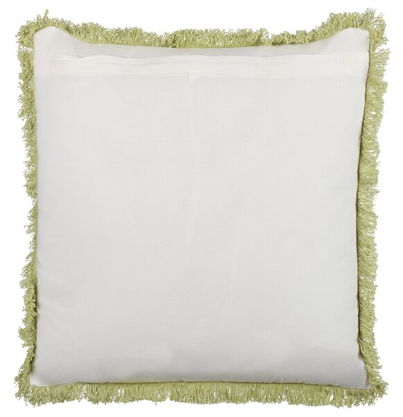 Dekorativní polštář FILIX Bavlna 45 x 45 cm Zelená Květinový vzor