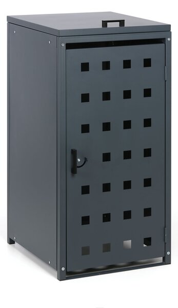 Přístřešek na popelnici do objemu 120 l, 114 x 57 x 62,3 cm, šedá