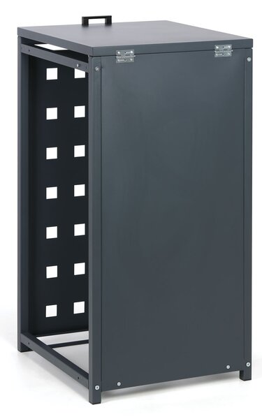 Přístřešek na popelnici do objemu 120 l, 114 x 57 x 62,3 cm, přístavný, šedá