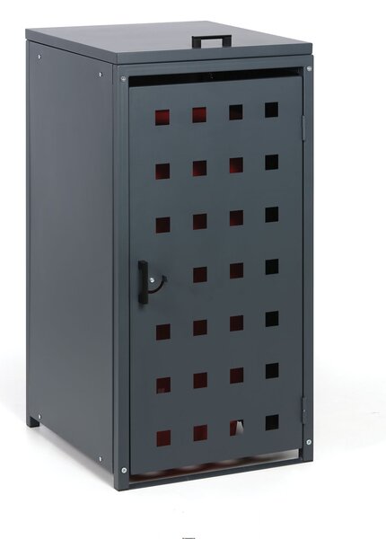 Přístřešek na popelnici do objemu 120 l, 114 x 57 x 62,3 cm, šedá