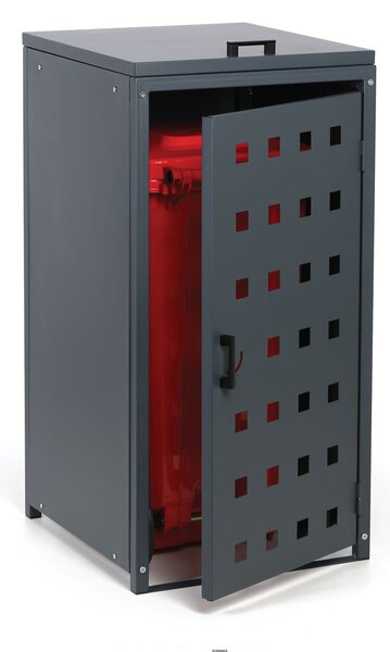 Přístřešek na popelnici do objemu 120 l, 114 x 57 x 62,3 cm, šedá