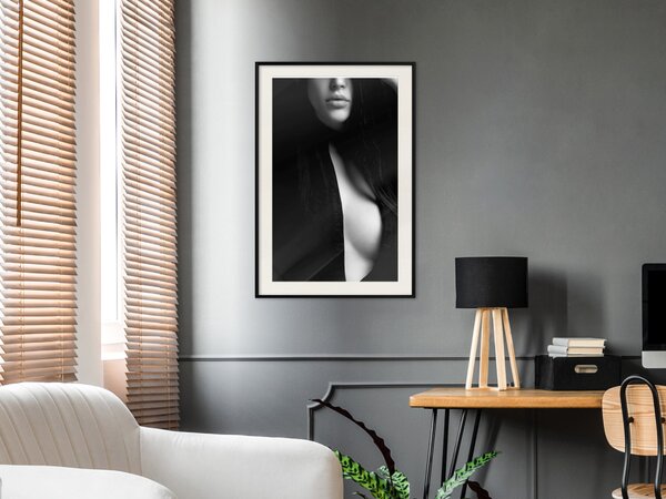 Plakát Smyslná Elegance - fotografie ženy v černobílých barvách
