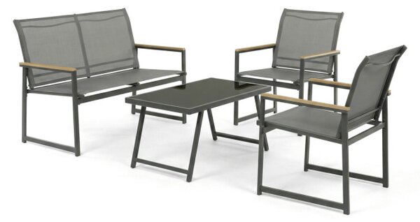 Set zahradního nábytku šedý AZS-S1212 GREY