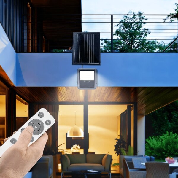 Aigostar - LED Stmívatelný solární reflektor LED/200W/3,4V IP65 + DO