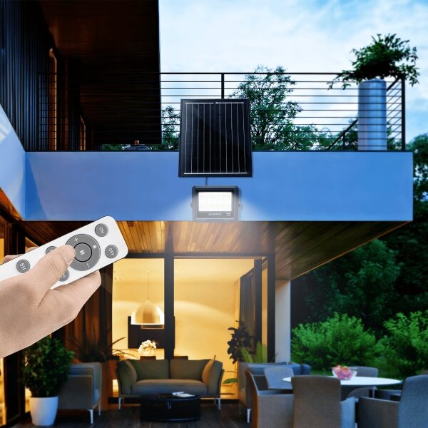 Aigostar - LED Stmívatelný solární reflektor LED/100W/3,4V IP65 + DO