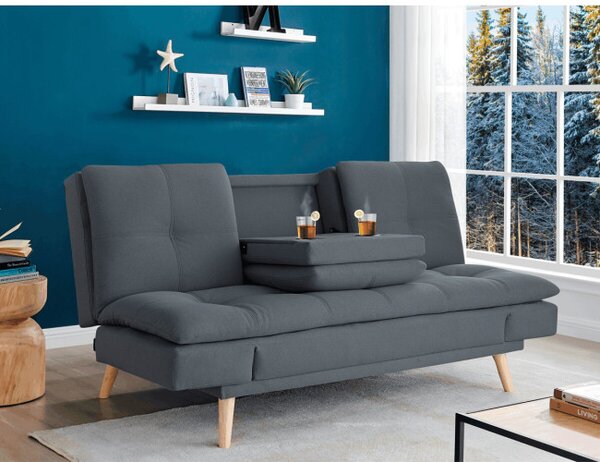 Třímístná rozkládací sedačka, šedá ASB-4720 GREY2