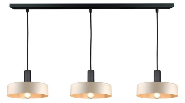Lustr na lanku LATTE 3xE27/60W/230V béžová/černá