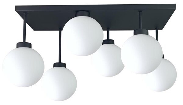 Přisazený lustr DEA 6xE14/60W/230V černá/bílá