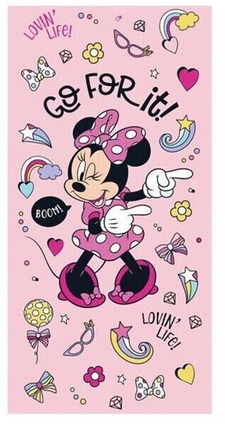 Setino Plážová osuška světle růžová Disney Minnie 70 x 140 cm