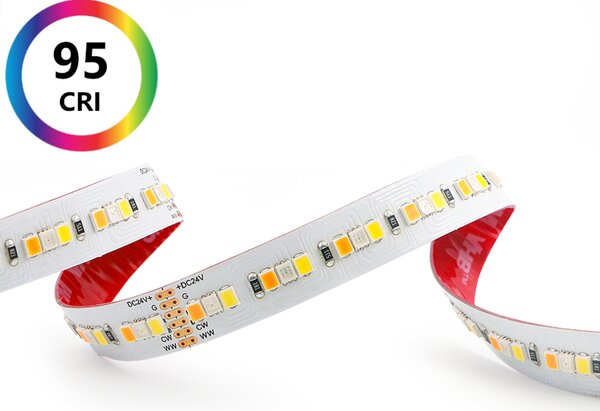 RGB+CCT PROFI LED pásek 5v1, 34W/m, RGB+ Studená+ teplá bílá, 12mm, 24V, IP20, 216LED/m
