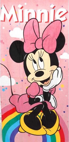 Setino Plážová osuška růžová Minnie 70 x 140 cm