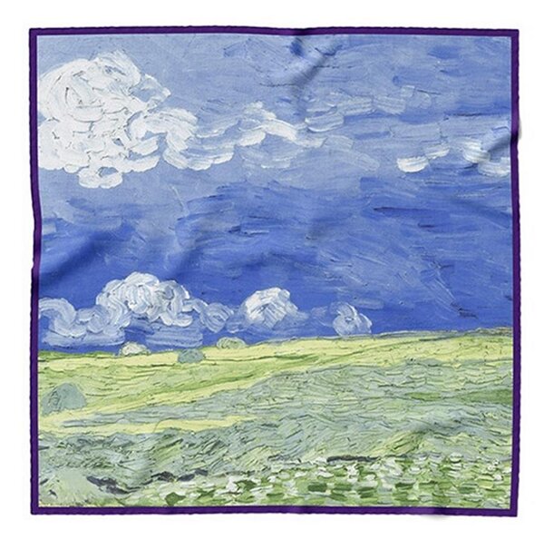 Bavlissimo Šátky 90x90 cm se známými obrazy od Vincenta Van Gogha varianta: Hvězdná noc
